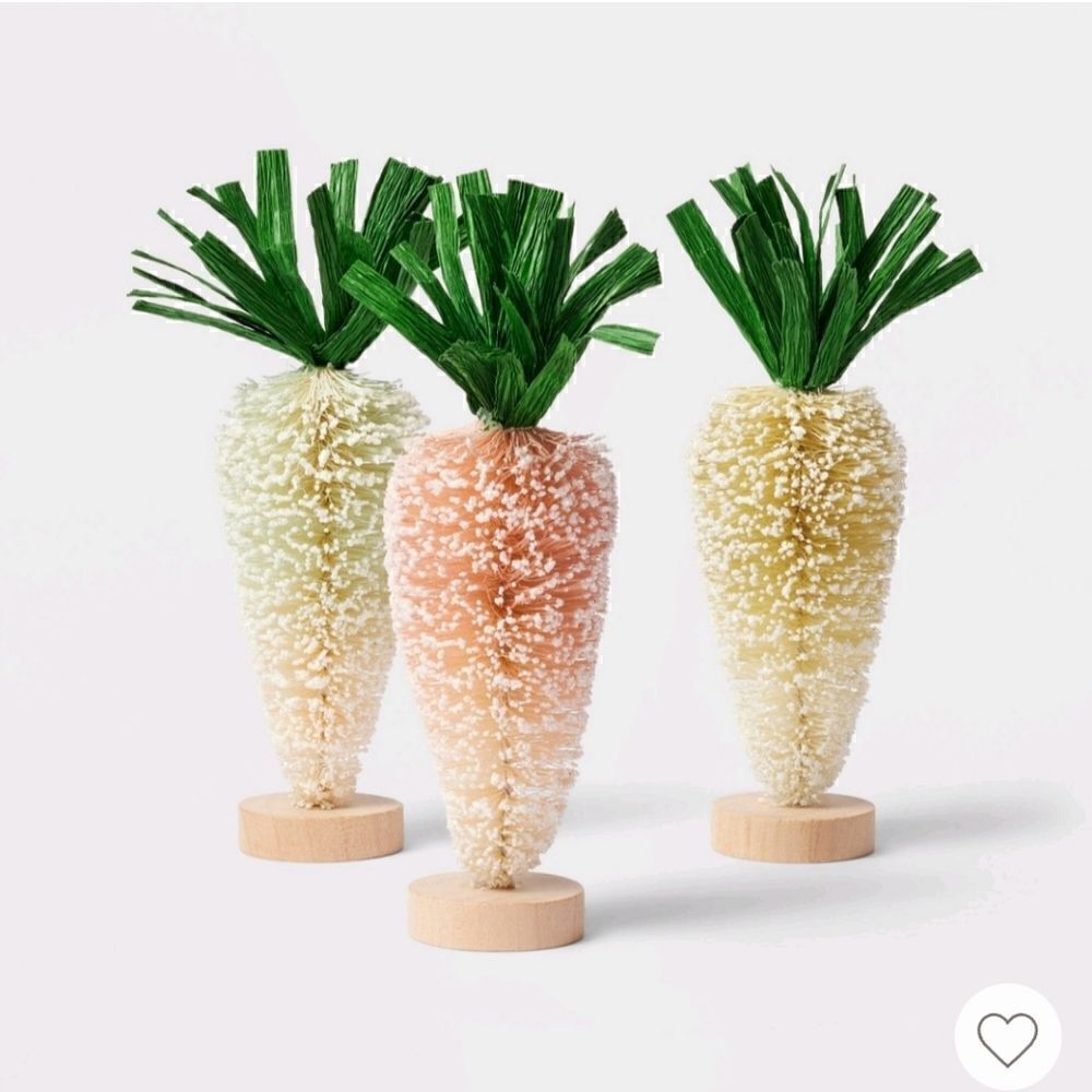 Nwt 3pc Easter Bottlebrush Carrots Spritz"